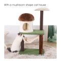 Green Forest Cat Scratching Tree Mushroom shape House